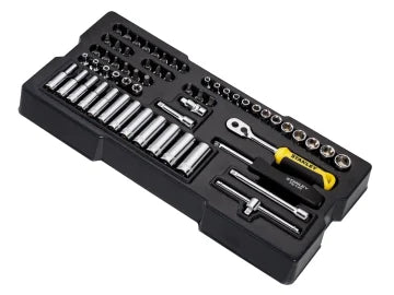 STANLEY Hand Tools Transmodule System 1/4in Drive Metric Socket Set 60 Piece