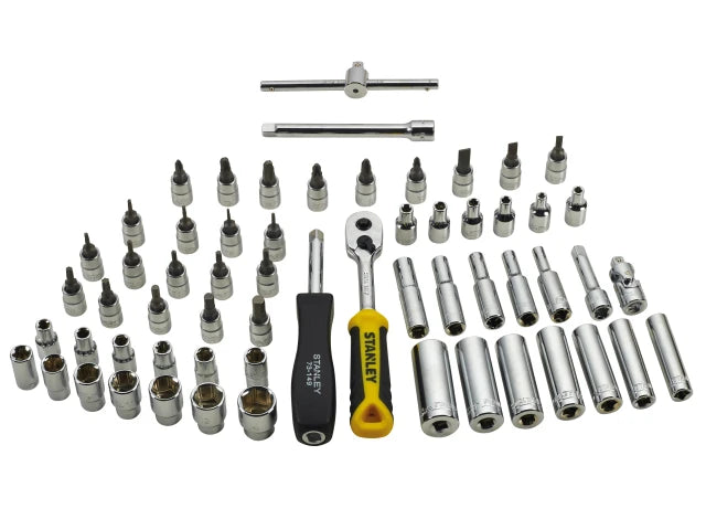STANLEY Hand Tools Transmodule System 1/4in Drive Metric Socket Set 60 Piece