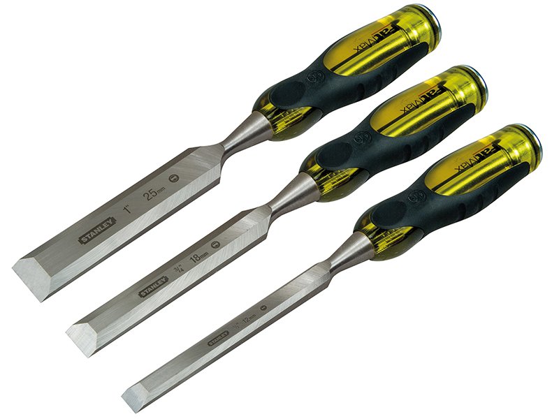 Stanley FatMax Bevel Edge Chisel with Thru Tang 3 Piece Set 12, 18 & 25mm Main Image