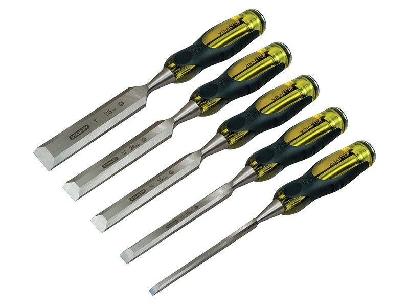Stanley FatMax Bevel Edge Chisel with Thru Tang 5 Piece Set 6, 12, 18, 25 & 32mm Main Image