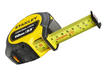 STANLEY Hand Tools CONTROL-LOCK Pocket Tape 10m/33ft (Width 25mm)