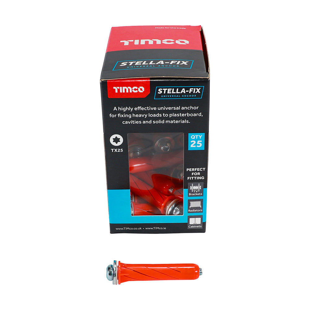 Multi-Fix Stella Fixing Red M5 x 55 - 25 PCS