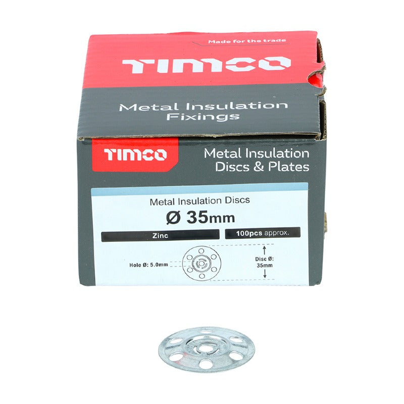 Metal Insulation Disc - BZP 35mm 100 PCS