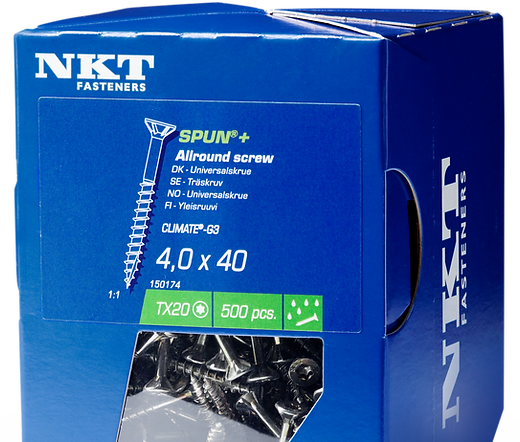 NKT Spun+ TX Wood Screws 6 x 80mm (Box 100)