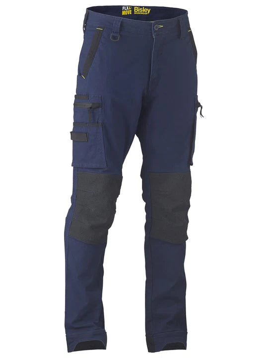 Flex & Move Stretch Utility Cargo Trousers With Kevlar Knee Pad Pockets Navy (BPCT) 36R