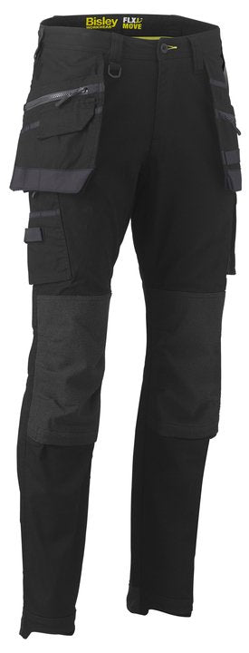 Bisley Flex & Move Utility Trouser Cargo with Holster Pockets Black (BBLK) 34R