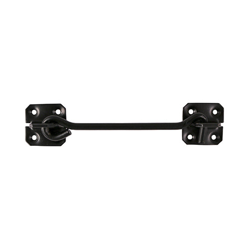 Cabin Hook Wire Pattern - Black  - 6 inch - With Fixings