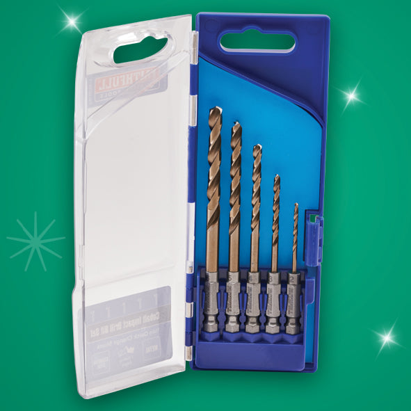 XMS Faithfull 5 Piece Quick Change HSS Cobalt Impact Drill Bit Set