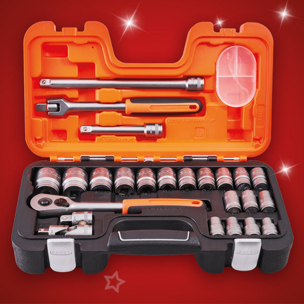 XMS Bahco 1/2in Drive Socket Set (24 Piece)