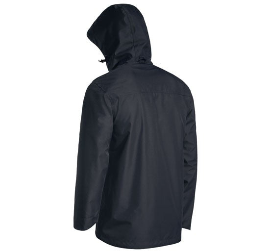 Lightweight Mini Ripstop Rain Jacket With Concealed Hood Black (BBLK) XL