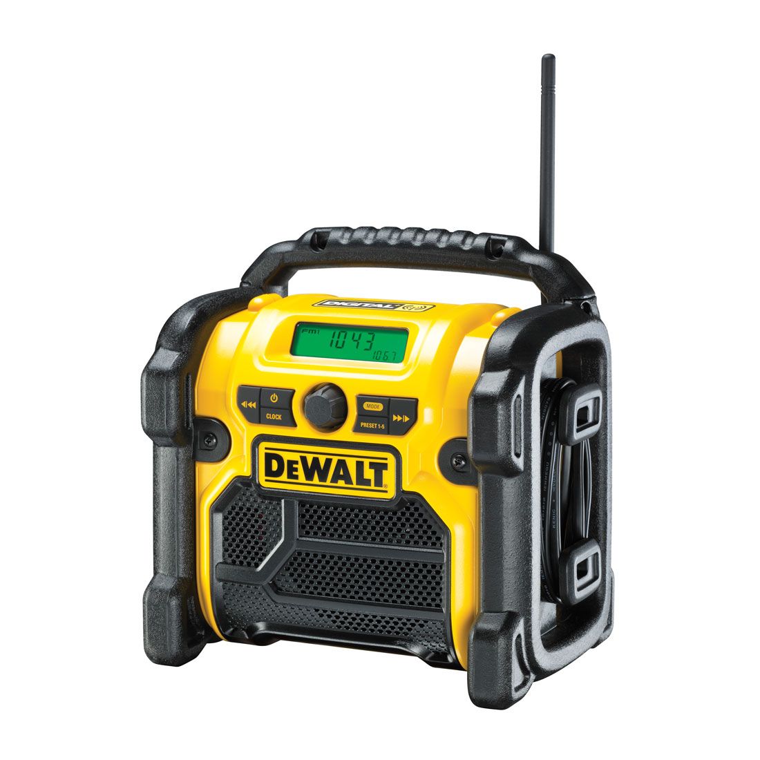DEWALT DCR020 XR Compact Digital Radio FM/DAB 10.8V/14.4V/18V