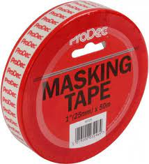 ProDec 1  MASKING TAPE - 25mm x 50m ROLL