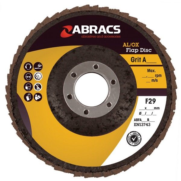 Abracs 115mm x 40 Grit Aluminium Oxide Flap Disc  - 1 DISC