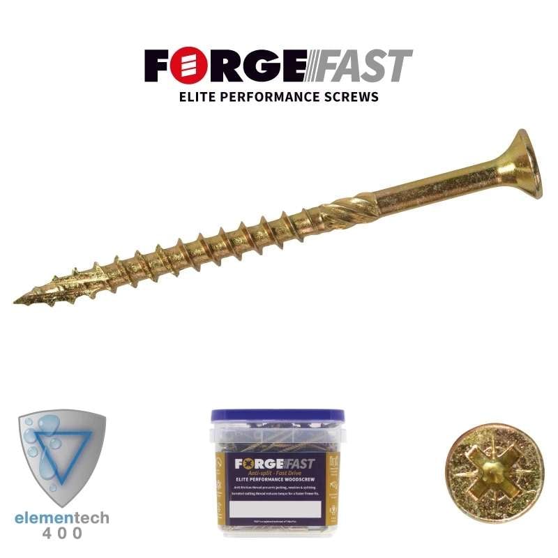 ForgeFast Elite Fast-Start Woodscrews - Tub 5.0 x 60mm (500)