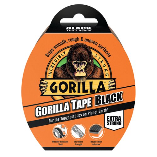 Gorilla Black Cloth Tape - 48mm x 11m
