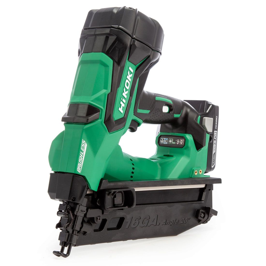 HiKOKI NT1865DMJYZ 18v 16 Gauge Brushless Straight Finish Nailer Kit -  Inc 2 x 2.0Ah Batteries & Charger
