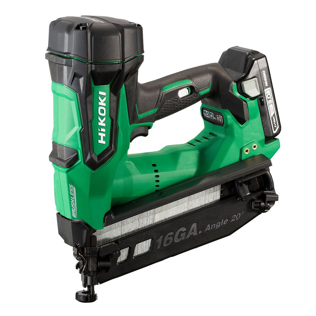 HiKOKI NT1865DMJYZ 18v 16 Gauge Brushless Straight Finish Nailer Kit -  Inc 2 x 2.0Ah Batteries & Charger