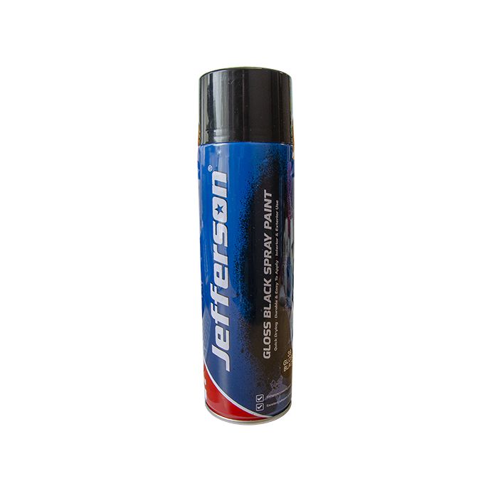 Jefferson Gloss Spray Paint - Black - 500ml