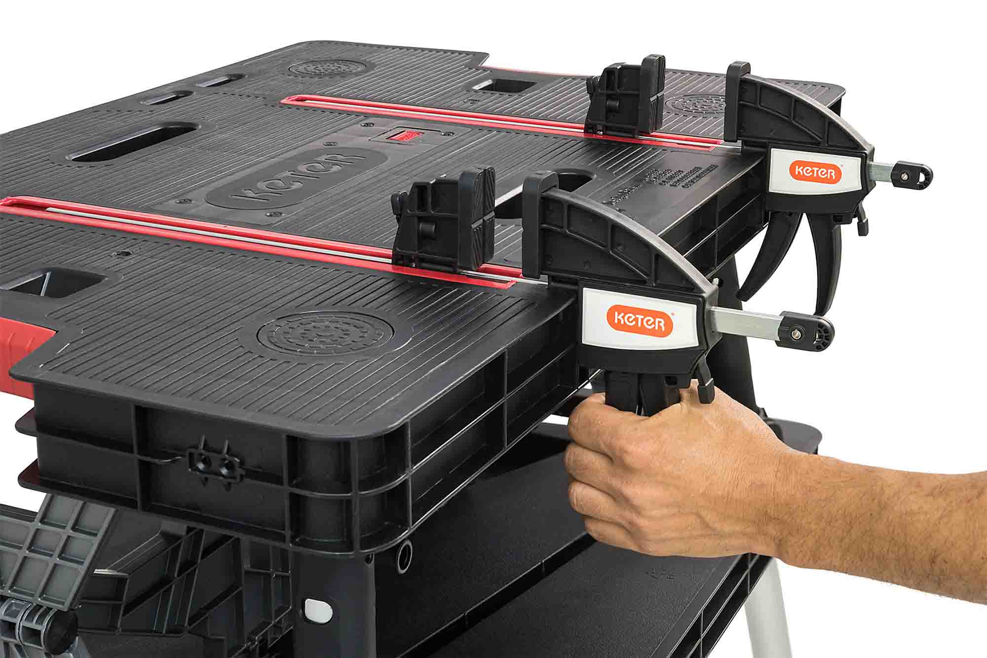 Keter Folding Work Table with Clamps
