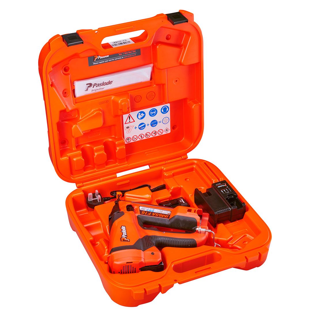 Paslode IM65A F16 Angled Finish Nailer Kit (inc lithium battery, charger & carry case)