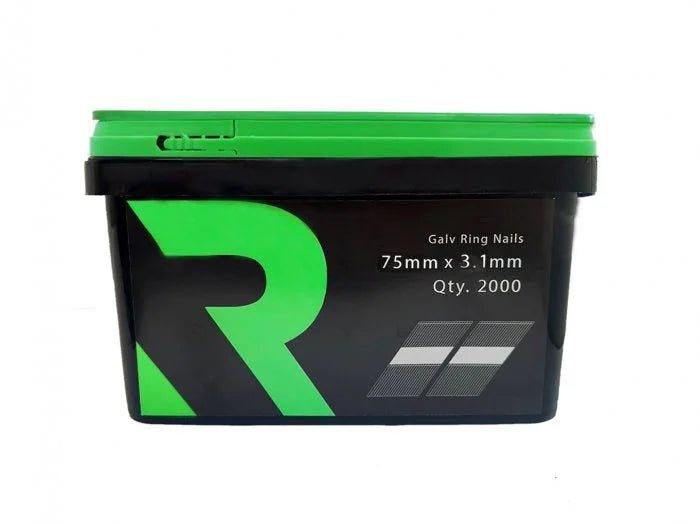 Rika - 1st Fix Collated Nails Galv Ring 3.1 x 75mm + 2 Fuel (Box of 2000)