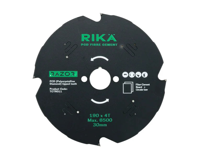 Rika - Razor Pro TCT Fibre Cement PCD Saw Blade 190mm x 4T x 30mm (Each)
