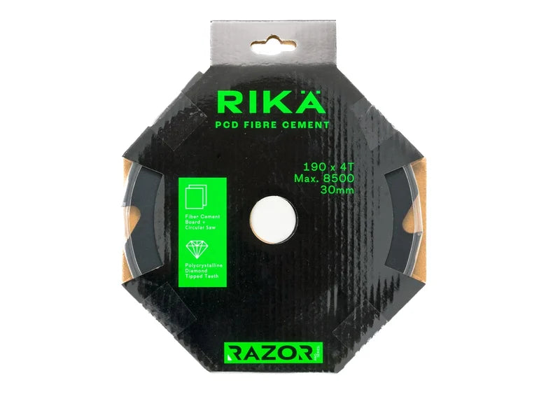 Rika - Razor Pro TCT Fibre Cement PCD Saw Blade 190mm x 4T x 30mm (Each)