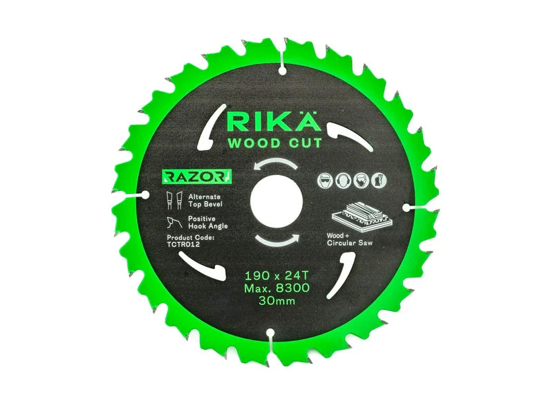 Rika - Razor Pro TCT Circular Saw Blade 190mm x 24T x 30mm  (Each)