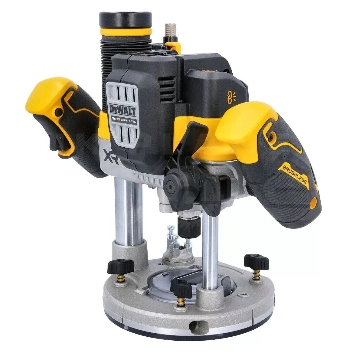 DEWALT DCW620H2 1/2in Plunge Router 18V Kit (inc 2 x 5.0Ah Powerstack Batteries, Charger & Carry Case)