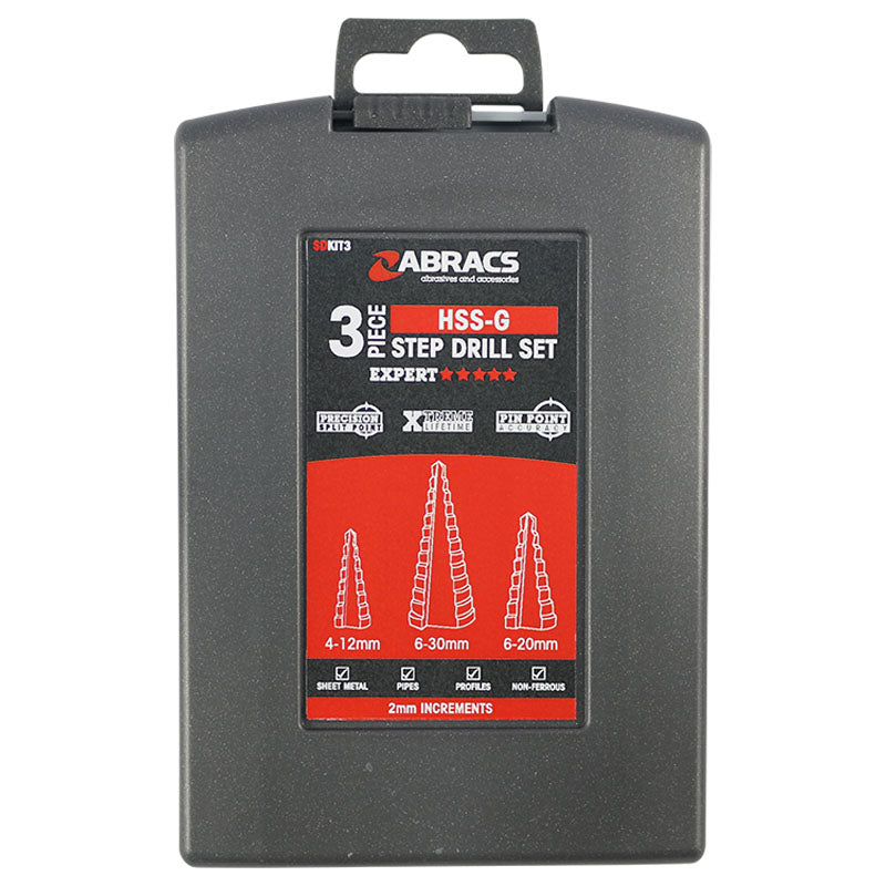3pc Step Drill Set