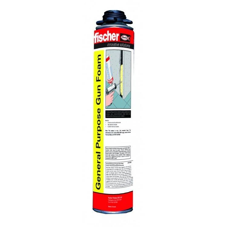 Fischer expanding foam gun grade 750ml - United Fixings