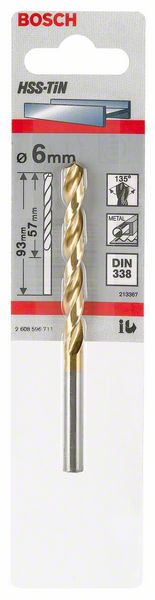 BOSCH Metal Drill Bit - HSS-TiN DIN338 - 3 x 33 x 61mm Main Image