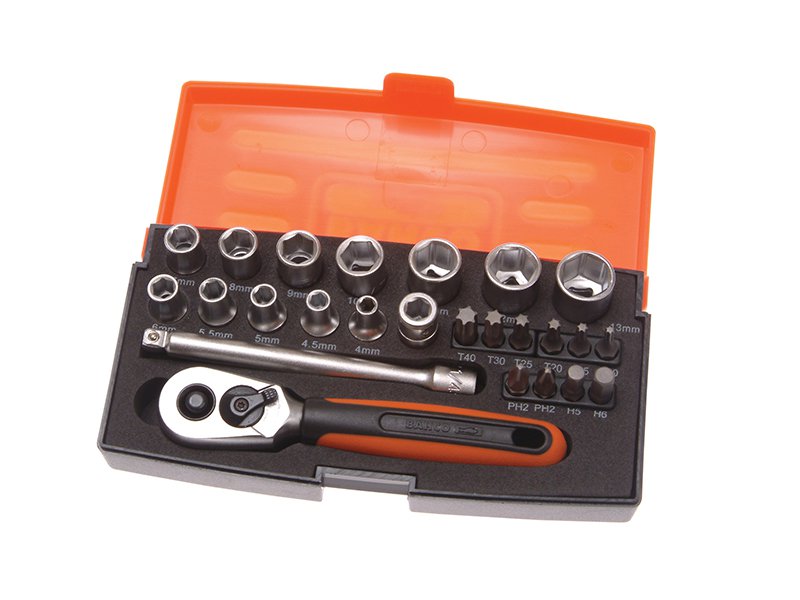 Bahco SL25 Socket Set - 25 Piece - 1/4in Drive Main Image