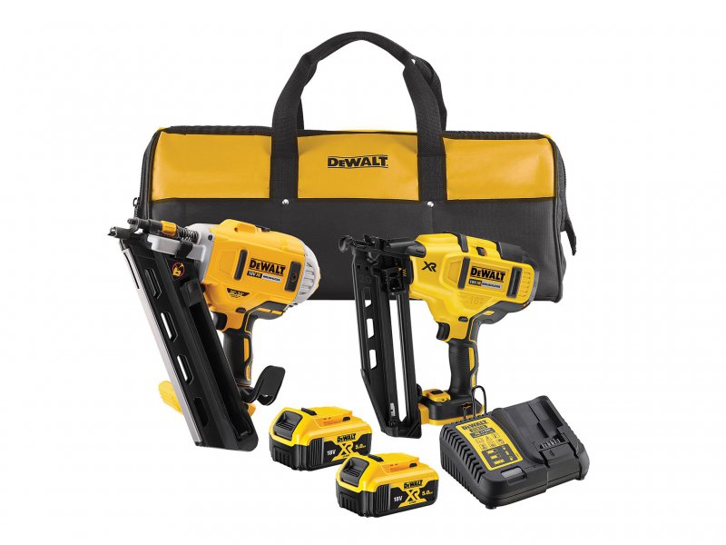 DeWALT DCK2046P2 Twin Nailer Kit 18V 2 x 5.0Ah Li-ion Main Image