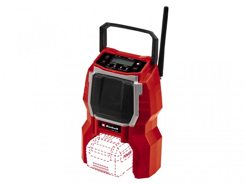 Einhell TC-RA 18 Li BT - Solo Cordless Radio 18V Bare Unit Main Image