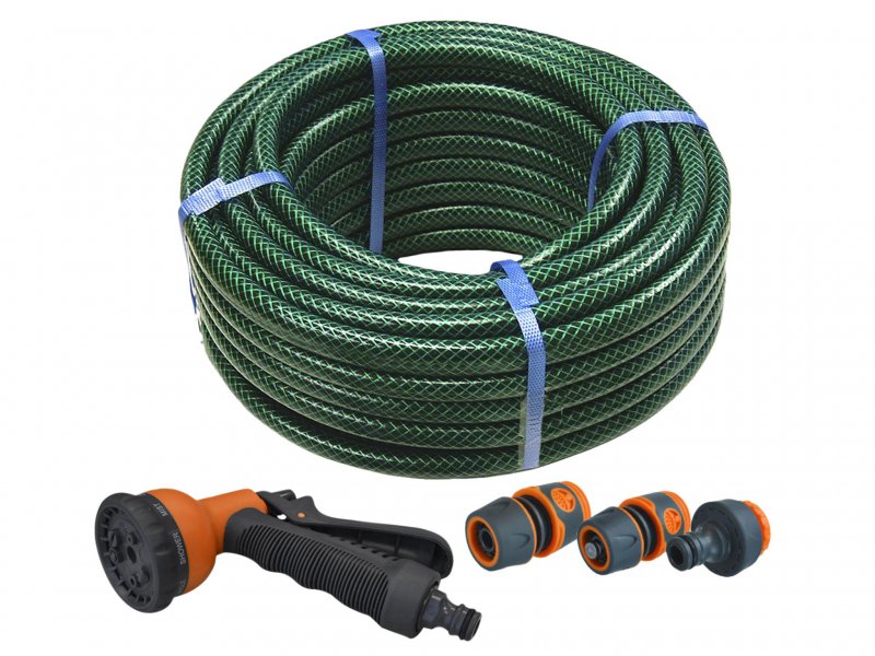 Faithfull PVC Reinforced Hose 30m C/W Fittings & Spray Gun Main Image