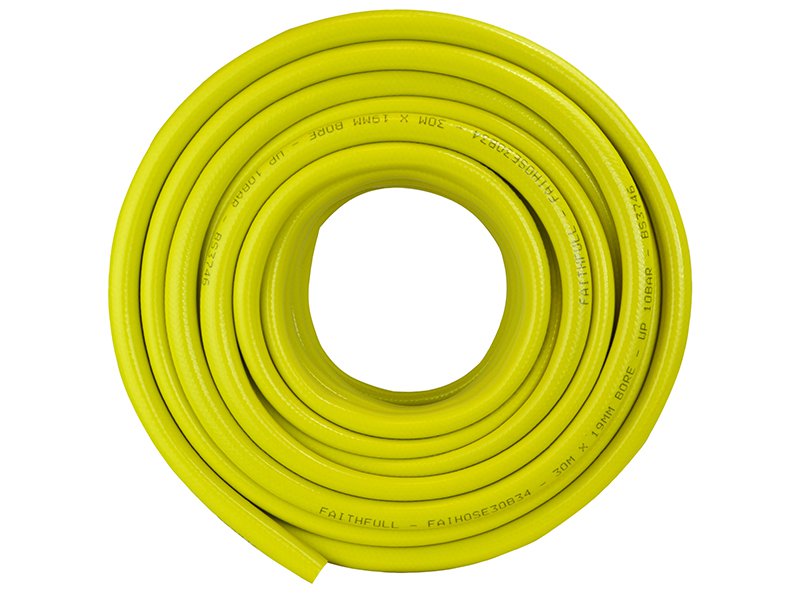 Faithfull Heavy-Duty Reinforced Builder's Hose 30m 19mm (3/4in) Diameter Main Image