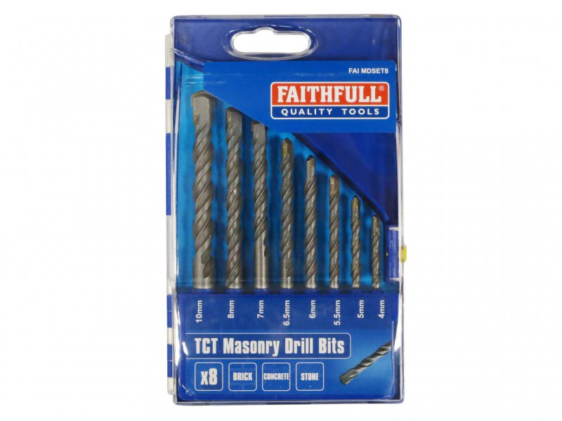 Faithfull 8 Piece Standard Masonry Drill Set 4-10mm Main Image