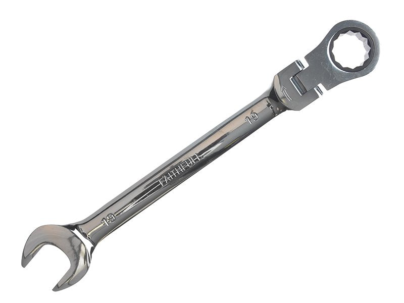 Faithfull Ratchet Combination Spanner Flex Head CV 19mm Main Image