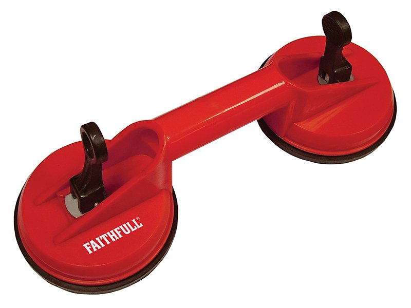 Faithfull Double Pad Suction Lifter 120mm Pads Main Image