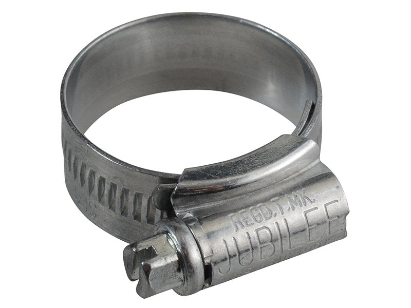 Jubilee 1A Zinc Protected Hose Clip 22mm - 30mm 7/8in - 1.1/8in Main Image