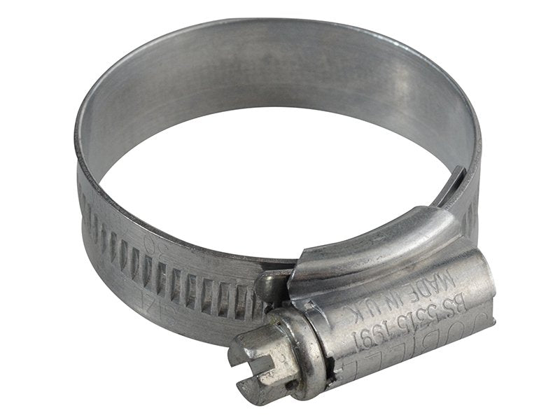 Jubilee 1X Zinc Protected Hose Clip 30mm - 40mm 1.1/8in - 1.5/8in Main Image