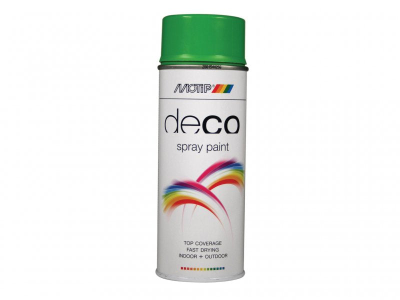 MOTIP Deco Spray Paint High Gloss RAL 6018 Yellow Green 400ml Main Image