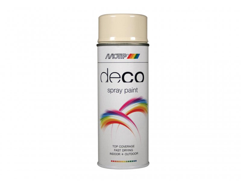 MOTIP Deco Spray Paint High Gloss RAL 1013 Oyster White 400ml Main Image