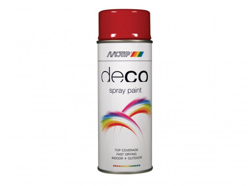 MOTIP Deco Spray Paint High Gloss RAL 3002 Carmine Red 400ml Main Image