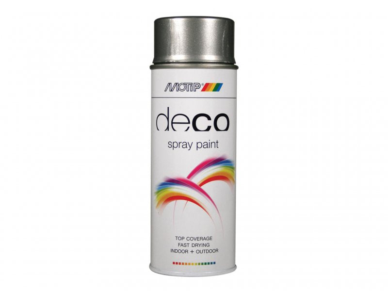 MOTIP Deco Spray Paint High Gloss RAL 9007 Grey Aluminium 400ml Main Image
