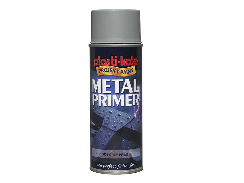 Plasti-kote Metal Primer Spray Grey 400 ml Main Image