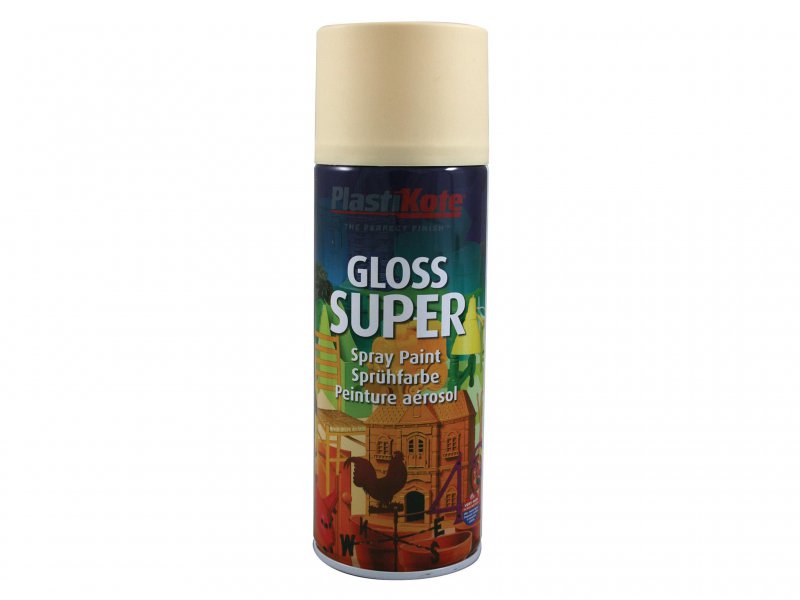 PlastiKote Super Spray Gloss Antique White 400ml Main Image
