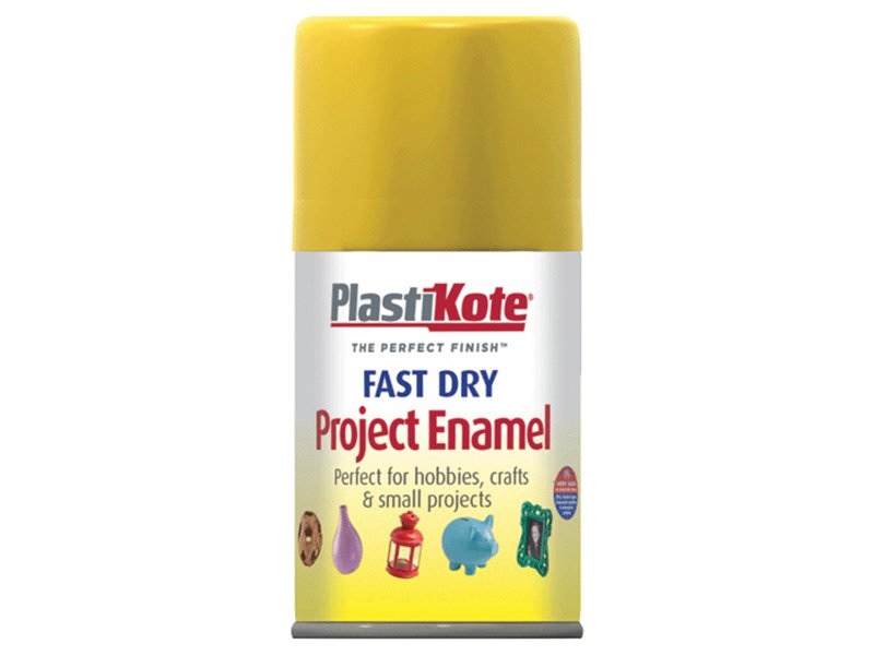 Plasti-kote Fast Dry Enamel Aerosol Buttercup Yellow 100 ml Main Image
