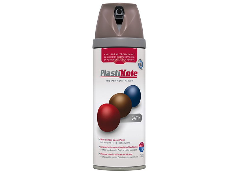Plasti-kote Twist & Spray Satin Cappuccino 400ml Main Image